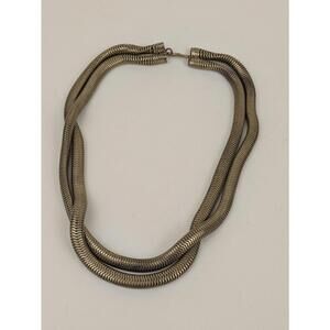 1940's double snake chain necklace